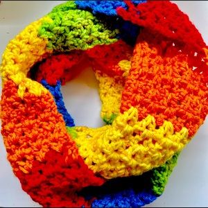 Rainbow  infinity scarf  multicolor